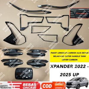 Paket Xpander 2022 2024 2025 Garnish Alis Depan Belakang Outer Handle Tank Cover Carbon Glossy
