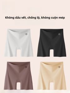 MiiOW | Quần an toàn Ice Silk không để lại dấu vết cho nữ mùa hè mỏng ba trong một quần lót cạp cao chống ánh sáng