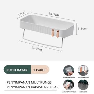 Mainland Rak Sudut Kamar Mandi Tempel Dinding Keramik Rak Sabun Shampo Rak Dapur Rak Siku Serbaguna Rak Sudut Wastafel HRD323