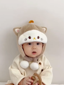 Nón mùa đông cho bé sơ sinh tai thú ngộ nghĩnh lót nhung dày dặn chống gió lạnh hiệu quả cực kỳ dễ thương và ấm áp