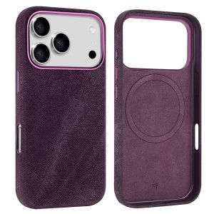 Microfiber Magnetic Phone Case Cover For iPhone Air PU Leather Mobile Case For iPhone 17 16 15 14 13 Pro MAX Metal Camera Lens