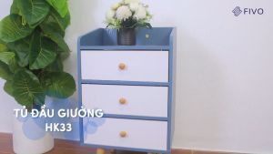 Kệ Tủ Đầu Giường Gỗ Mini Nhiều Ngăn FIVO Mẫu FT30 Phong Cách Châu Âu Sang Trọng Dễ Dàng Lắp Ráp Decor Tiện Lợi