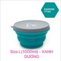 (HÌNH THẬT) SIZE L 1000ml TÔ / BÁT DU LỊCH GẤP GỌN SILICON THƯƠNG HIỆU m square Msquare. 