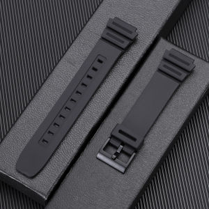 18mm Resin Silicone Watch Strap for Casio F-91W Watchband Soft Black Bracelet for SGW400 W800H F84 F105/108/A158/168 AE1200/1300