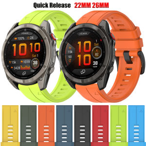 QuickFit 22mm 26mm Strap for Garmin Epix Pro Gen 2 Silicone Band for Fenix E 8 8Pro 7 7X 5Plus 6 6X Enduro 3 Bracelet Watchbands