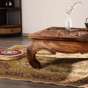 ไม้เนื้อแข็งแกะสลักช้างตารางน้ำชาชั้นโต๊ะเล็ก ๆ สร้างสรรค์ช้างนูนโต๊ะกาแฟห้องนั่งเล่นเข้าสู่ระบบโต๊ะกาแฟ