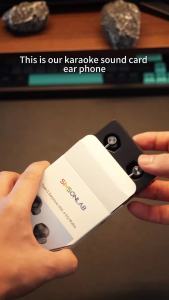 Sound Card Karaoke Earphones Professional Microphone Multi modes Real-time ear monitoring Type-C Vocal  Mic Gift for Men Women