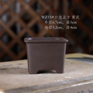 Miniature Purple Clay Flower Pot Cute Chinese Style Desktop Green Plant Potted Landscape Microscopic Garden Classical Style