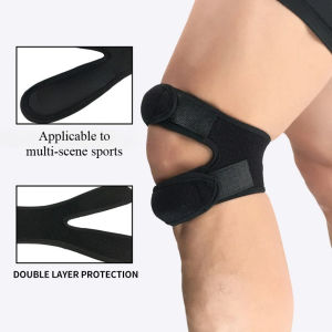 Elastic Knee Brace Support Sleeve with Pressure Pad Breathable Knee Hole for Basketball Tennis Cycling 1PC Knee Pads for Sport