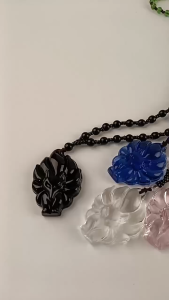 Natural Multicolor Jade Nine-tailed Fox Pendant Agate Necklace Fashion Charm Jewellery Carved Chalcedony Amulet Gifts for Women Lucky Fortune Original Nine Tailed Fox Necklace Healing Crystal Gemstone Necklaces Pendant Protection