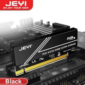 JEYI | JEYI M.2 NVME To PCIE 4.0 X16 Adapter PCIe X16 Gen4 Expansion Card with Aluminum Heatsink Case For Samsung 980 PRO 970 EVO