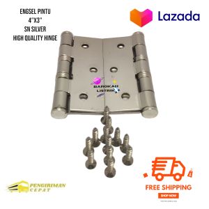 ENGSEL PINTU RUMAH 4"X3" Stenlis Bahan Bagus Tebal/Engsel Pintu Stenlis 4"X3" High Quality hinge SN.