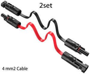 Flat Solar Panel Extension Cable 12AWG 10AWG 4mm2 6mm2 Female Female Waterproof Connectors for RV Photovoltaic home balcony