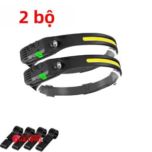 XIWANGFIRE | Đèn Pha Chống Nước Siêu Sáng Có Thể Sạc Lại Bằng USB Với COB + LED 6 Chế Độ Chiếu Sáng Để Cắm Trại Câu Cá Đi Bộ Đường Dài Làm Việc Ngoài Trời