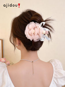 ajidou | Elegant Pearl and Rose Flower Hair Clip