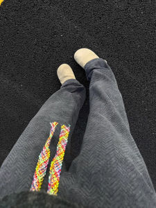 Quần Nỉ Nam Màu Xám Đậm Họa Tiết Lúa Cỡ Lớn Phong Cách Mỹ Mùa Thu Đông Quần Thể Thao Rộng Rãi Thoải Mái Thường Ngày