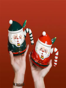 Creative Cartoon Santa Claus Ceramic Cup Hand-Painted Water Cup Souvenir Gift Mark Cup Contemporary Style Character Pattern