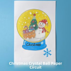 Christmas Themed Science Project Kit Creative Paper Circuit Materials Educational DIY Craft for Children Aged 7-12