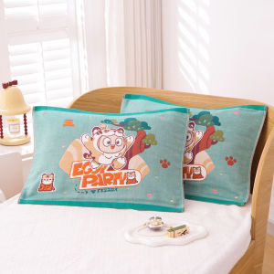 Pure Cotton Muslin Baby Pillowcase Childrens Cartoon Kindergarten 40x60 Single Person Pillow Use Quality Bedding