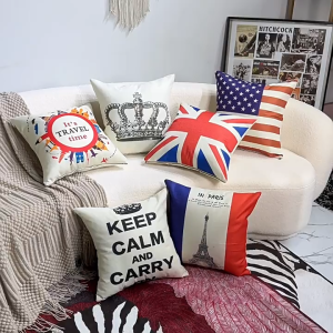 SMILE-YO! Custom Cartoon Cushion Cover Square Pillow