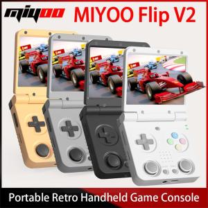 MIYOO Flip V2: A Retro Handheld Game Console with Metal Hinge & 3.5IPS Screen