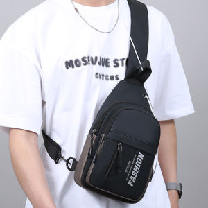 Fashionable Sports Mens Crossbody Bag Multi-Functional Commuting Chest Bag 2025 New Travel Single Shoulder Small Backpack