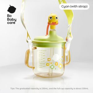 Bc Babycare Cốc uống sữa PPSU cho bé từ 1 tuổi trở lên Cốc uống sữa chia vạch Cốc uống sữa trực tiếp có kèm ống hút