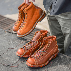 Vintage Retro Couples Paratrooper Motorcycle Boots