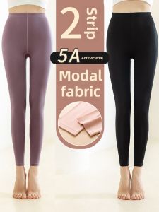 Modal Autumn Pants Womens Thin Seamless Cotton Wool Trousers Tight Warm Bottoms Long Pants for Fall Winter Fashion Ladies