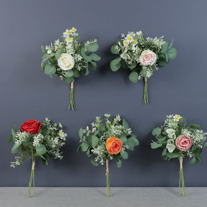 Bó Hoa Phong Cách Scandinavia Nhỏ Hoa Hồng Giả Trang Trí Nhà Phòng Ăn Nhà Hàng Bó Hoa Tươi Trang Trí Đám Cưới