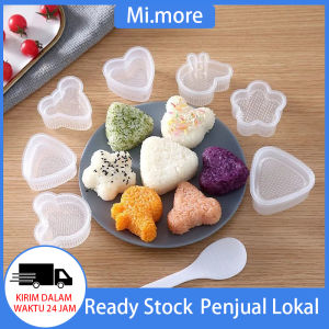 Mi.more 8Pcs Cetakan Sushi Handmade(7pcs Cetakan Sushi +1 Spoon)Bentuk Segitiga Bahan PP Anti Lengket