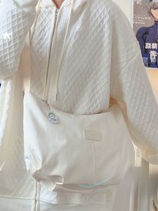 Pink Large Capacity Single Shoulder Bag Womens Simple Dumpling Shape Commuter Satchel School Bag Casual Crossbody Bag