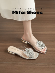 MIFEI | Sheepskin Crystal Fireworks Sandals for Women