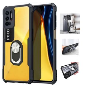 Case + Ring Holder Xiaomi Poco M6 / M6 Pro / M5 / M5s / M4 Pro / M3 Pro / M3 Shockproof Premium Transparan
