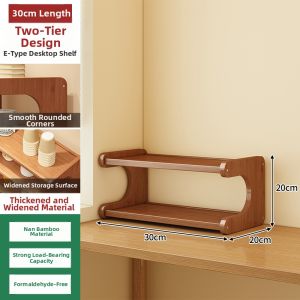 YONGJUE | Small Desk Bookshelf Multiple Tiers