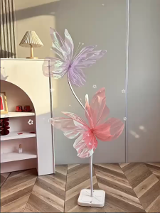 Simulation Of Three-Dimensional Butterfly Background Fake Flowers Yarn Flower Wedding Flower
