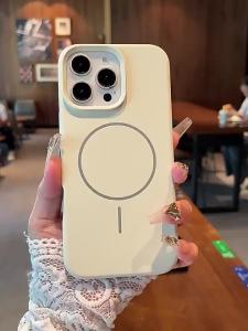 For iPhone 16 Pro Max Liquid silicone Phone Case iPhone 11 XR 16 15 12 13 14 Pro Max 15 Pro Max Magnetic Wireless Charging Case Solid color Skin feel Protective Shockproof Case