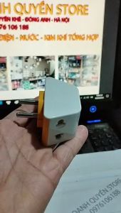Đầu Phích cắm nối chia 3 (1 ra 3) Sopoka chịu tải 2200W chống vỡ lõi đồng và chống cháy (hình thật - hàng có sẵn)