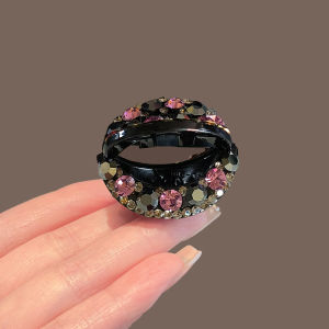 Elegant Rhinestone Hair Clip Womens Back of Head Small Gripper Fashionable Hair Accessories for Half Updo Hairstyles