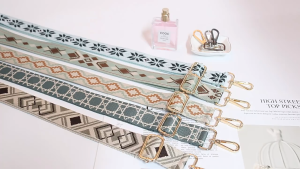 Tali Tas Selempang Extra Motif Garis Natural 125cm Adjustable Striped Colored Bag Strap JCLL39
