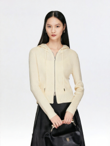Vero Moda | Wool Hooded Knitted Cardigan for Women Autumn