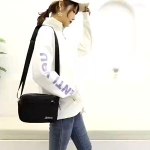 TB BAG #1395 FASHION NYLON 4ZIPPER BEBRETU METRO MESSENGER CROSSBODY BAG FOR WOMEN