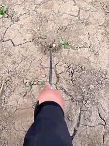 คราดเก็บหญ้า อุปกรณ์ทำสวน คราดเหล็ก ดินหลวม คราดมีด้าม กำจัดวัชพืชในสวน เครื่องมือกำจัดวัชพืช