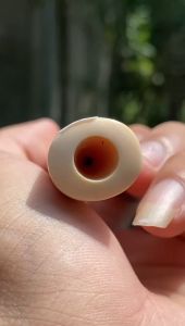 pipa gg asli lokal panjang 11cm oval bahan merah beninng mulus