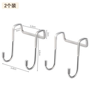 Stainless Steel S-Hooks 304 No Drilling Required Kitchen Bathroom Multi-Functional Cabinet Door Clothes Hanger Storage Organizer