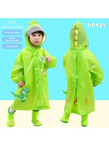 MOLORE | Rain Coat with Big Brim and Backpack Slot Dinosaur Design
