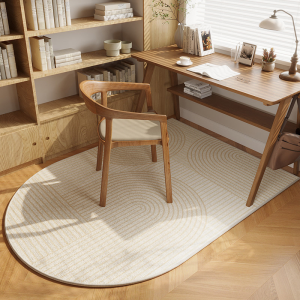 VIKAMA Wabi-Sabi Arch Mat Non-Slip And Wear-Resistant Study Swivel Chair Mat Office Bedroom Dresser Carpet Home Decoration