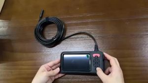 8mm 1080P HD Industrial Endoscope 4.3 IPS Screen & 1–30m Rigid Cable IP67 Borescope for Car & Pipeline Inspection
