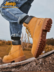 Jeep | Jeep High-Top Mens Waterproof Outdoor Camping Boots Anti-Slip Wear-Resistant Breathable Supportive Lightweight Rubber Sole