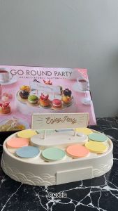 NexXIO Meja Putar Kue / Sushi Cake Conveyor Belt Dessert Cake Plates/ Rotating Table Cake